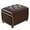 Dark Brown, variant on Adeco Bonded Leather Square Tufted Storage Footstool, 18" ottoman, Dark Brown