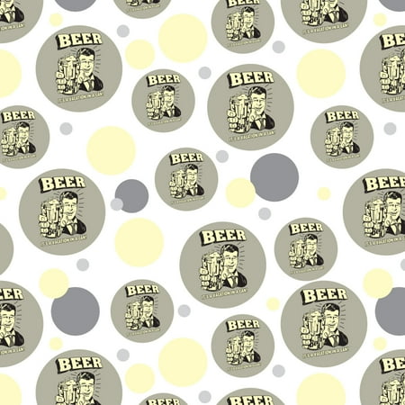Beer It's a Vacation in a Can Funny Humor Retro Premium Gift Wrap Wrapping Paper Roll