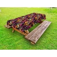 thumbnail image 1 of Grunge Outdoor Tablecloth, Modern Pattern with Artistic Creativity Theme Hand Painted Style Lines Vivid Colors, Decorative Washable Fabric Picnic Table Cloth, 58 X 84 Inches,Multicolor, by Ambesonne, 1 of 2