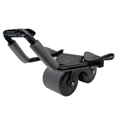 ATHLETIC WORKS PLANK ABDOMINAL ROLLER WHEEL. CORE STRENGTH, ABDOMINAL TRAINER, BLACK