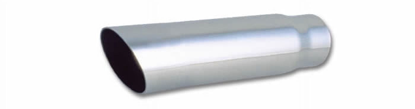 Vibrant Performance 1559 VIB1559 3IN ROUND STAINLESS STEEL TIP (SINGLE WALL, ANGLE CUT) - 2.5IN INLET, 11IN LONG