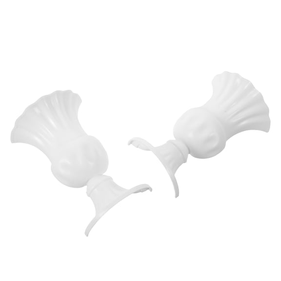 OUNONA 4Pcs Rustic White Half Vase Wall Planter Decorative Wall Mounted Bud Vases for Dried Flowers Indoor Decor