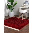 thumbnail image 3 of Rugs.com Bokhara Collection Rug – 5 Ft Square Red Low Rug Perfect For Living Rooms, Kitchens, Entryways, 3 of 8