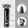 thumbnail image 3 of Electric Shaver Razors for Men, RUTAWZ 3-in-1 Beard, Hair & Nose Trimmer, Rechargeable, with LED Display, 3 of 8