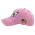 thumbnail image 5 of 4th of July USA 250th Anniversary Hat American Flag Embroidered Cap Adjustable Washed Casual Cap 1776-2026 Commemorative Patriotic Merchandise,Pink, 5 of 5