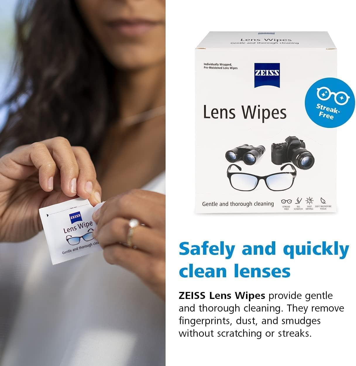 Zeiss Wipes Premoistened Lens Cleaner ⋆ Morganville Scientific