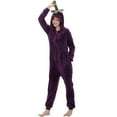 thumbnail image 6 of SWEETXIN Adult's Eggplant One-Piece Holiday Family Pajamas Halloween Costume Suit for Women and Men Jumpsuit SizeM, 6 of 7