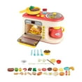 thumbnail image 1 of Juego de cocina con horno, accesorio de cocina, regalo de cumpleaños, horno electrónico de juguete para fiesta, educación sensorial de vacaciones rojo, 1 of 7