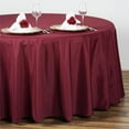 thumbnail image 2 of BalsaCircle 108" Round Polyester Tablecloth Wedding Table Linens Burgundy, 2 of 8