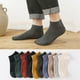 thumbnail image 3 of Calcetines náuticos de algodón de color liso para hombre, calcetines cortos, calcetines casuales para hombre, calcetines de algodón anticaída, 3 of 6