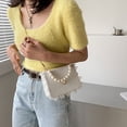 thumbnail image 4 of Bolso de cuero artificial Bolso de hombro de moda con perlas Bolso de hombro para mujer, 4 of 5
