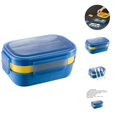 thumbnail image 1 of 1 Set 1900ML Lunchbox avec Couverts Étanche 5 Compartiments Résistant à la Chaleur Rectangulaire Enfants Adultes Nourriture Box pour l'École, 1 of 8