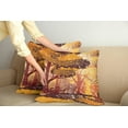 thumbnail image 2 of Ambesonne Nature Throw Pillow Cover 2 Pack, Trees and Bench Snowfall, 24", Multicolor, 2 of 7