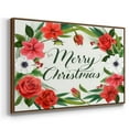 thumbnail image 3 of Christmas Flora Wreath Collection A - Framed Gallery Wrapped Holiday Canvas - 17 x 25 - Rosewood Frame, 3 of 8