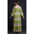 thumbnail image 2 of Bimba Polyester Georgette Ranunculus & Chrysanthemum Floral Printed Womenâ€™s Long Sleeve Elastic Waist MaxiÂ&nbsp;DressÂ&nbsp;Gown-XXX-Large, 2 of 5