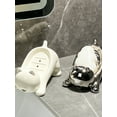 thumbnail image 5 of Cat Soap Box for Home Bathroom, Cute Cartoon Soap Dish, High Appearance, Ceramic Shelf, Storage Boxes, Decoration (Silver), 5 of 7