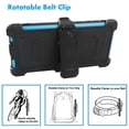 thumbnail image 4 of Mignova for Motorola G8 Case,[Built-in Screen Protector][Kickstand] Heavy Duty Rugged PC Back &Soft TPU Inner Armor Swivel Belt Clip Holster Protective Case for Motorola G8 6.4 Inch(Blue), 4 of 6