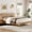 Oak, variant on Queen Bed Frame with Wave Headboard, Solid Wood Legs,Oak