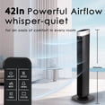 thumbnail image 2 of 42" Tower Fan with 3 Speeds & 3 Modes, 25dB Quite Standing Fan for Home,120°  Oscillating Bladeless Fan Equipped Remote Control,28ft/S Powerful Airflow, 2 of 8