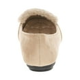 thumbnail image 4 of Victoria K Women's Soft Textured Material With Faux Fur Ornament And Solid Silver Placket Ballerina Flats, 4 of 6