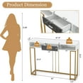 thumbnail image 2 of Gymax Table Console d'Entrée et de Couloir Or Étroite Longue Table de Sofa pour Salon, 2 of 10
