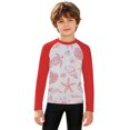 thumbnail image 3 of Tiijoy Boy's Graphic Long Sleeve Rash Guard Athletic UPF 50+ Beach Swim Shirt, Sizes 3-14, 3 of 5