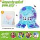 thumbnail image 5 of Juguetes de peluche musicales Lindo pulpo azul Regalo de cumpleaños Festival Muñeca Animales de peluche de algodón para niña Juguete de rotación eléctrica Océano, PULPO, PULPO, 5 of 5