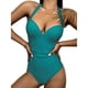 thumbnail image 1 of Augper Women's Sexy Solid Color Swimwear High Waist Swimwear, 1 of 3