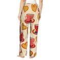 thumbnail image 3 of Xecao Cups of Tea Women's Straight Lounge Pajama Pants: The Epitome of Relaxed Sleepwear, 3 of 9
