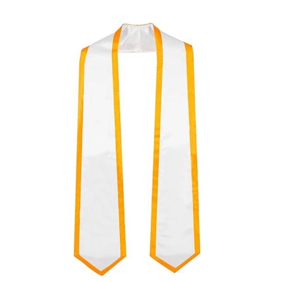 Class Of 2026 Graduation Stole,Gradute Stole Sash 73 Inches,Grad Gifts Idea（White Background With Gold Edges）