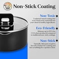 thumbnail image 4 of NutriChef Kitchenware Cookware, Non-Stick Pans and Pots with foldable Knob, Space Saving, Stackable, Nylon Tools, Induction Base, Black (17-Piece Set), One Size, 4 of 5