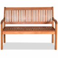 thumbnail image 1 of Costway 50'' Two Person Outdoor Garden Bench Loveseat Porch Chair Solid Wood W/Armrest, 1 of 10