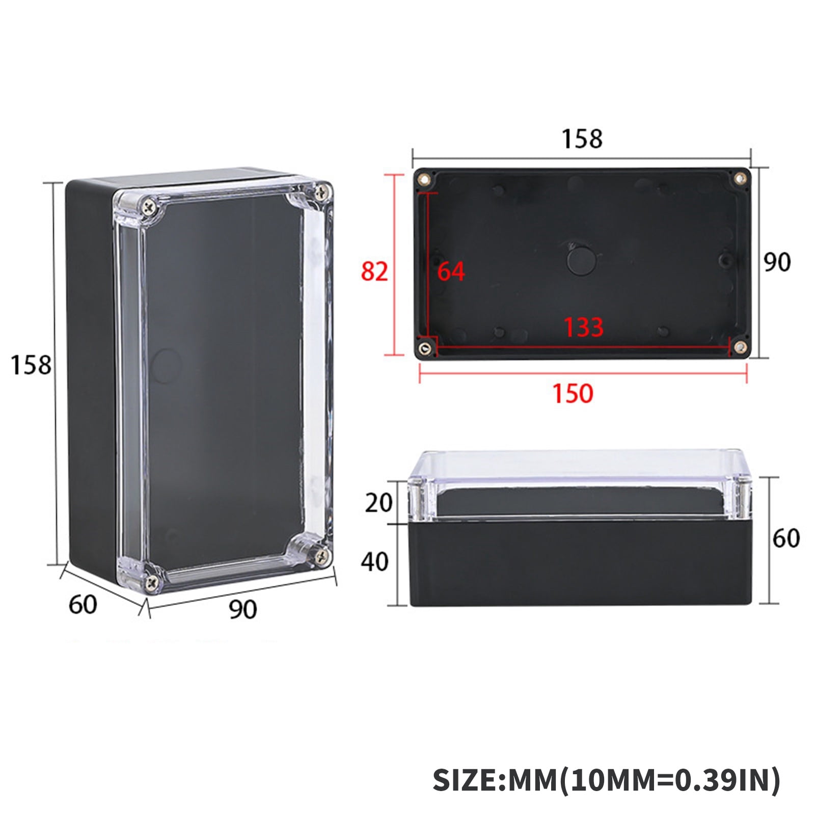 Waterproof Power Case Junction Box Dustproof Electrical Project Box Enclosure Case Outdoor Electrical Connection Boxes