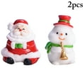 thumbnail image 1 of Bangcool 2PCS Christmas Resin Ornament Cute Mini Santa Ornament Holiday Desktop Decor, 1 of 10