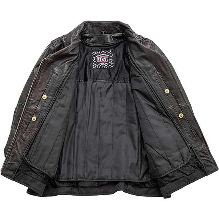 Pherrow’s Black Wool Motorcycle Jacket Fyndwise Women's Black Genuine Biker Sheepskin Asymmetric