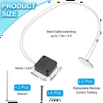 thumbnail image 3 of 5 Ft Retractable Remote Control Tether, 2 Pack Security Cable Lanyard Lock with Double Sided Adhesive & Screw, 3 of 6