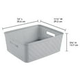thumbnail image 3 of Sterilite 14x11.5 x5'' Woven Rectangular Short Basket Organizer (12 Pack), 3 of 9