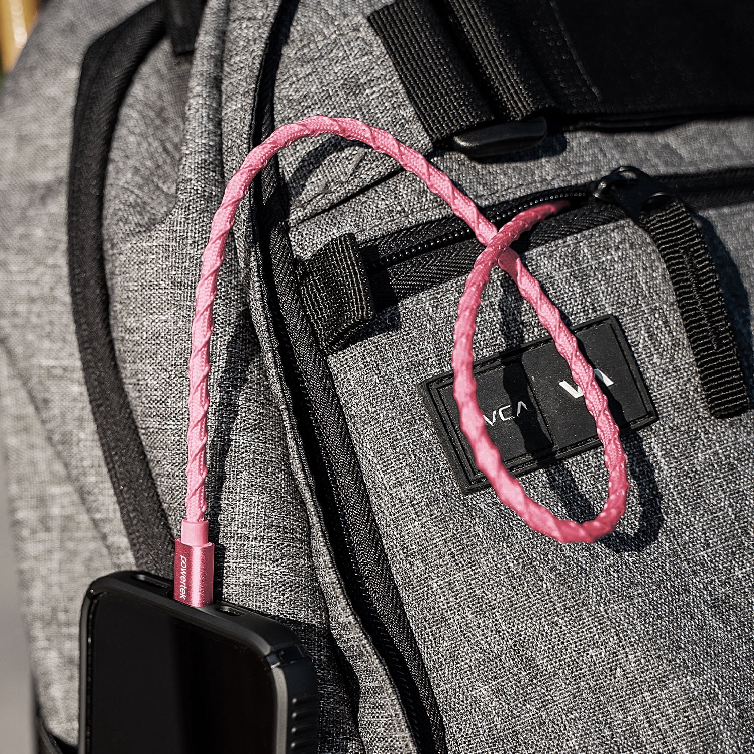 Liquipel Powertek USB-A to USB-C Twizzler Cable - Pink