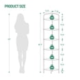 thumbnail image 4 of Corner Shelf Stand 6-Tier with Metal Frame, Industrial Corner Bookshelf Plant Shelf for Living Room Bathroom Kitchen, Rustic Brown, 4 of 7