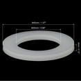 thumbnail image 2 of Uxcell Silicone Gasket 40mm OD 25mm ID 3mm Width VMQ Seal Rings Washer, White 5Pcs, 2 of 6