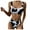 ZA Black, variant on Womens Swimsuits Separate Bikini Set High Contrast Cow Print Top Backless White Women Bathing Suits M