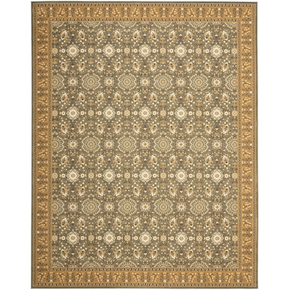 SAFAVIEH Treasures Emmalyn Floral Bordered Area Rug, Blue/Caramel, 4' x 6'
