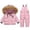 Pink, variant on GiLiling Baby Snowsuit Set - Hooded Puffer Jacket and Snow Bib Pants, 2 Piece Winter Outfit for Boys and Girls (Green, 18-24 Months)