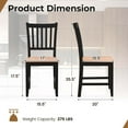 thumbnail image 3 of Costway Set of 4 Dining Chair Kitchen Black Spindle Back Side Chair with Solid Wooden Legs, 3 of 7