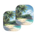 thumbnail image 2 of Bulopur Beach Palm Tree Car Windshield Sun Shade Light Blocking Sun Shade Car Windshield Easy Installation Sun Visor Protector Vehicle Exterior Accessory for Most SUVs Vans Trucks, 2 of 6