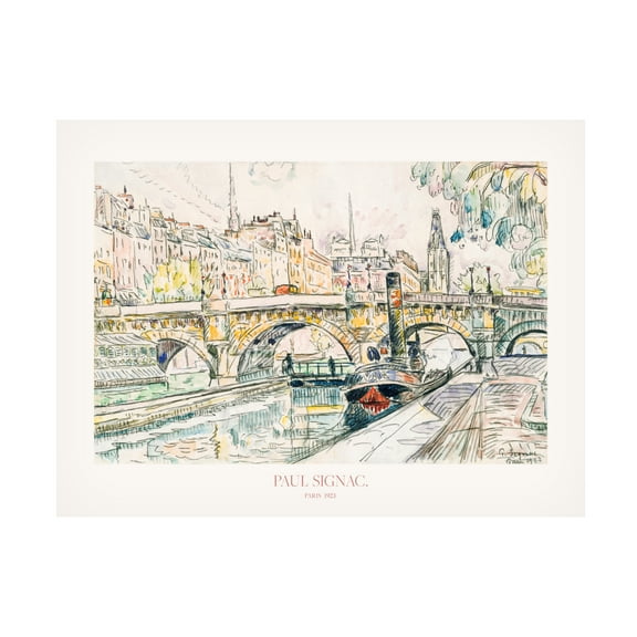 Pictufy 'Tugboat At The Pont Neuf, Paris 1923 Poster' Canvas Art