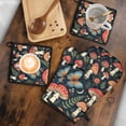 thumbnail image 5 of Mushroom Butterfly Pattern Kitchen Oven Mitt and Pot Holder Sets 4 Pcs for Baking, Cooking and Grilling, Heat Resistant Up To 392 °F, 5 of 7