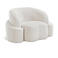 thumbnail image 3 of Meridian Furniture Principessa Cream Boucle Fabric Chair, 3 of 18