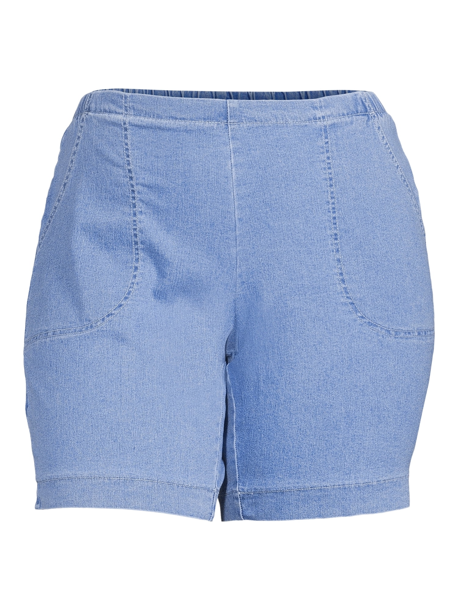 Just My Size Women s Plus Size 2 Pocket Pull On Shorts