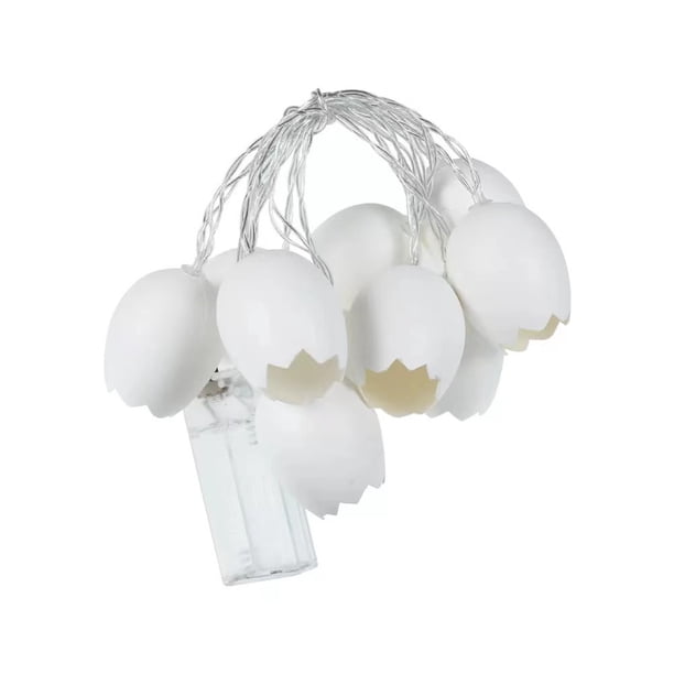Guirnalda de luces de Pascua 20 LED Decoración de Pascua para exteriores, Guirnalda de luces de pollitos de Pascua de color blanco cálido fuera de la batería, Guirnalda de luces de decoración de